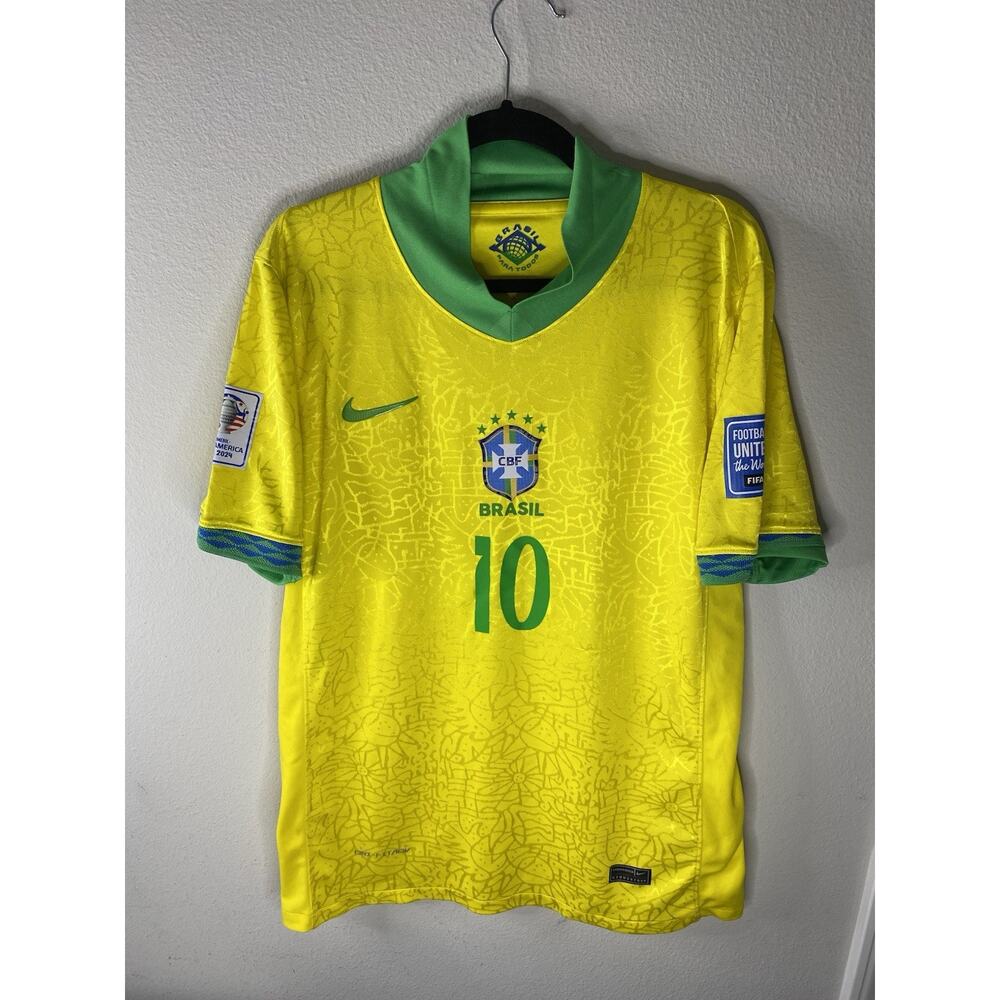 Nike Dri-Fit CBF Brasil Rodrygo #10 Brazil Jersey Pele Tribute Men’s Large